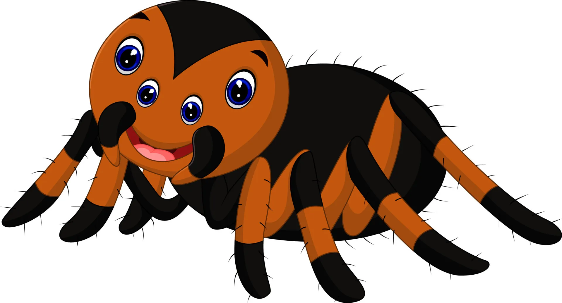 18817 cute tarantula cartoon exaggerated eyes