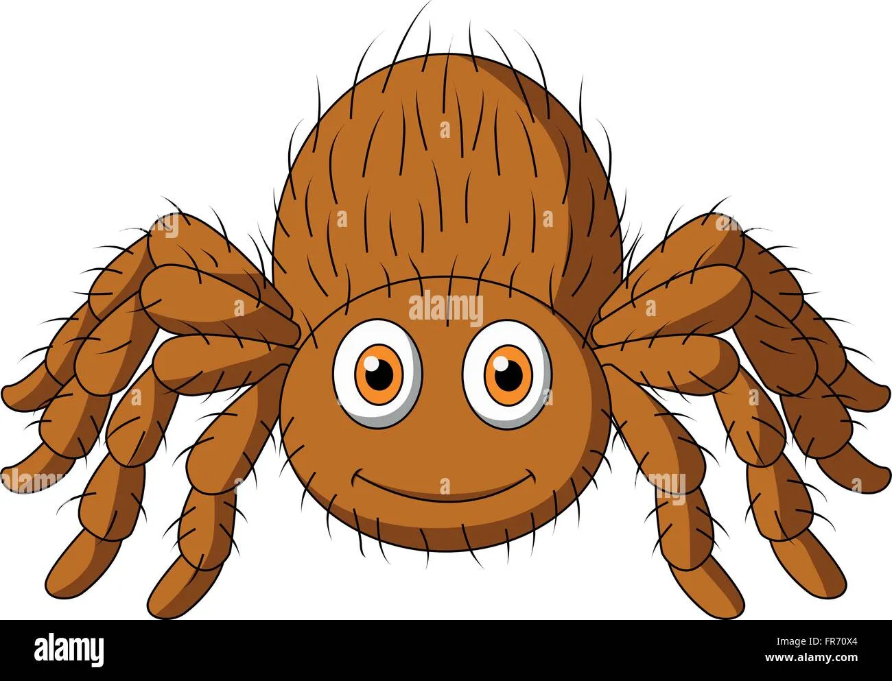 18817 cute tarantula cartoon natural setting