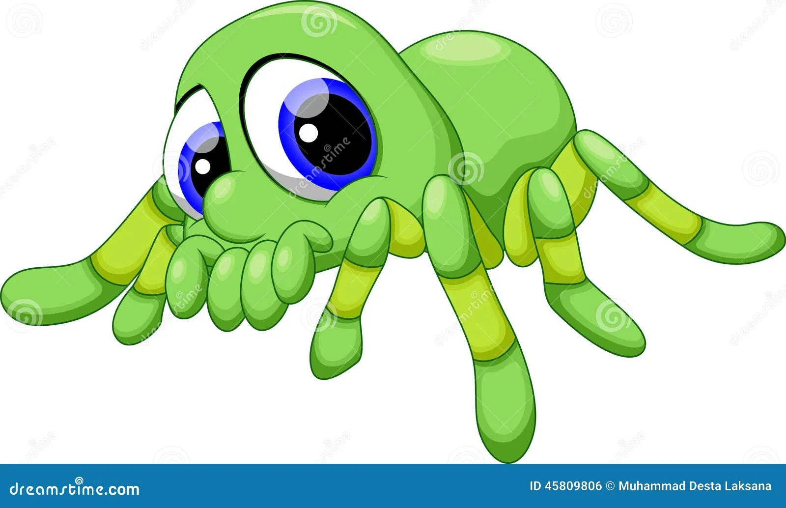 18817 cute tarantula cartoon pastel colors